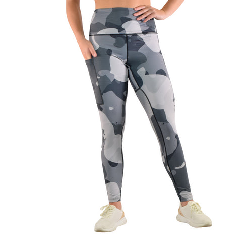 CLEARANCE Leakproof Leggings - Gray/Black Camo