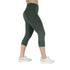 CLEARANCE Leakproof Cropped Leggings - Deep Olive