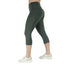 CLEARANCE Leakproof Cropped Leggings - Deep Olive