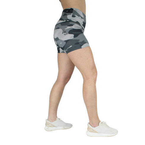 Leakproof Shorts | High-Rise | Gray/Black Camo