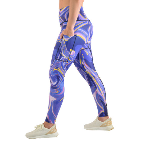 CLEARANCE Leakproof Leggings - Purple Swirl